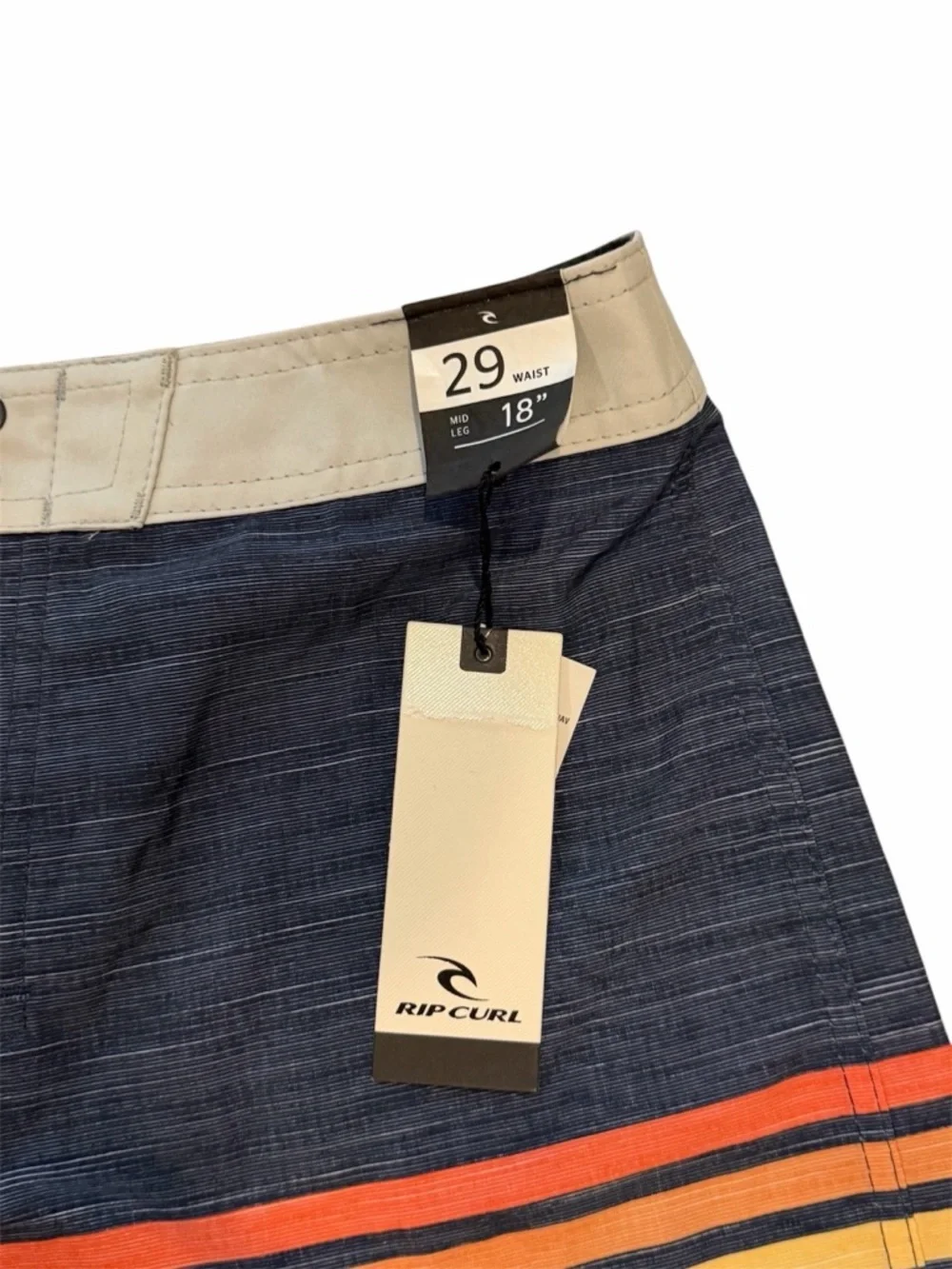 NWT Rip Curl Men's Navy and Multicolor Stripe Board Shorts size 29